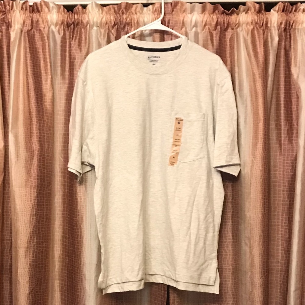 Brand New! Ruff Hewn Khaki Brown White T Shirt Size Large